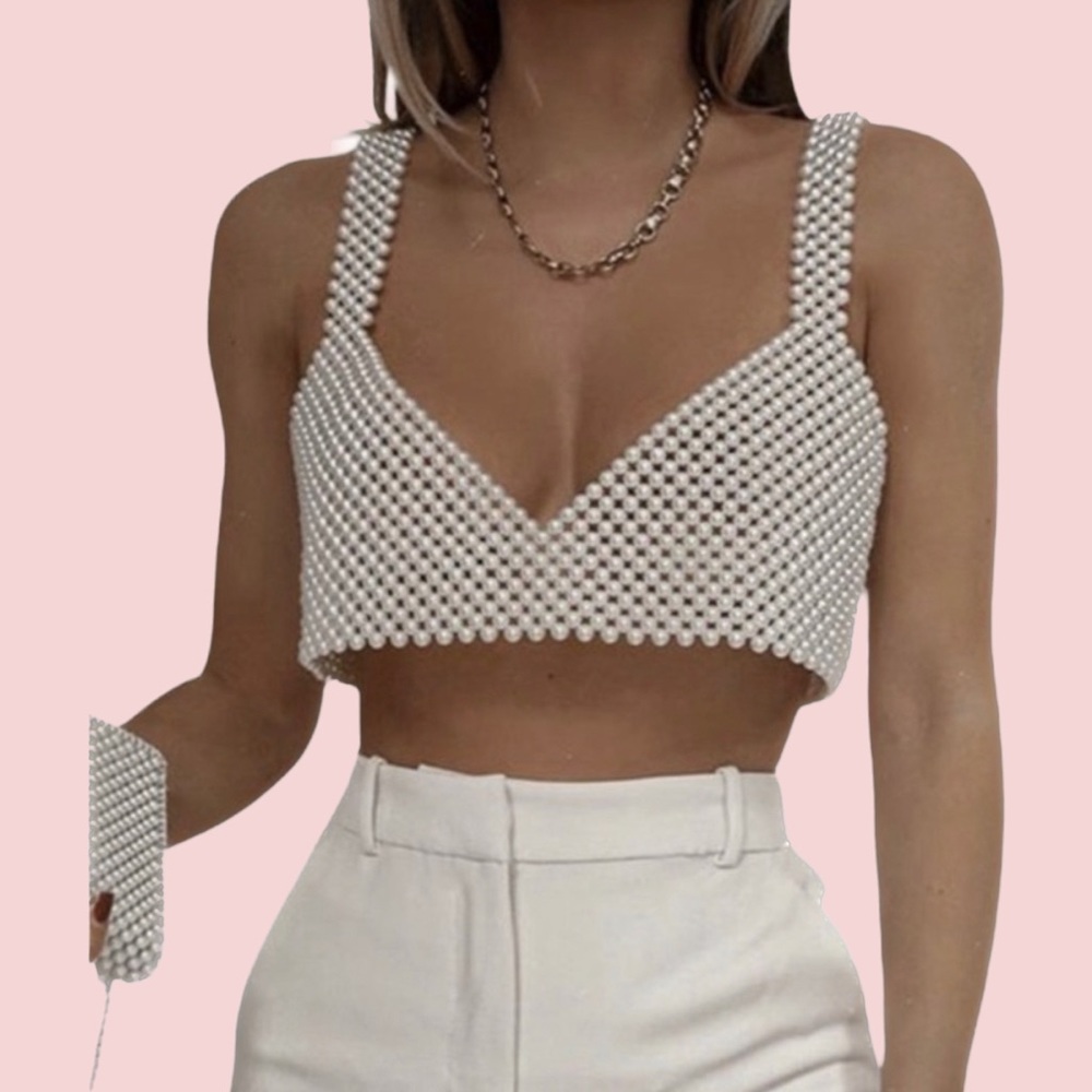 Peggy Crop top in Pearl - Picture 8 of 17